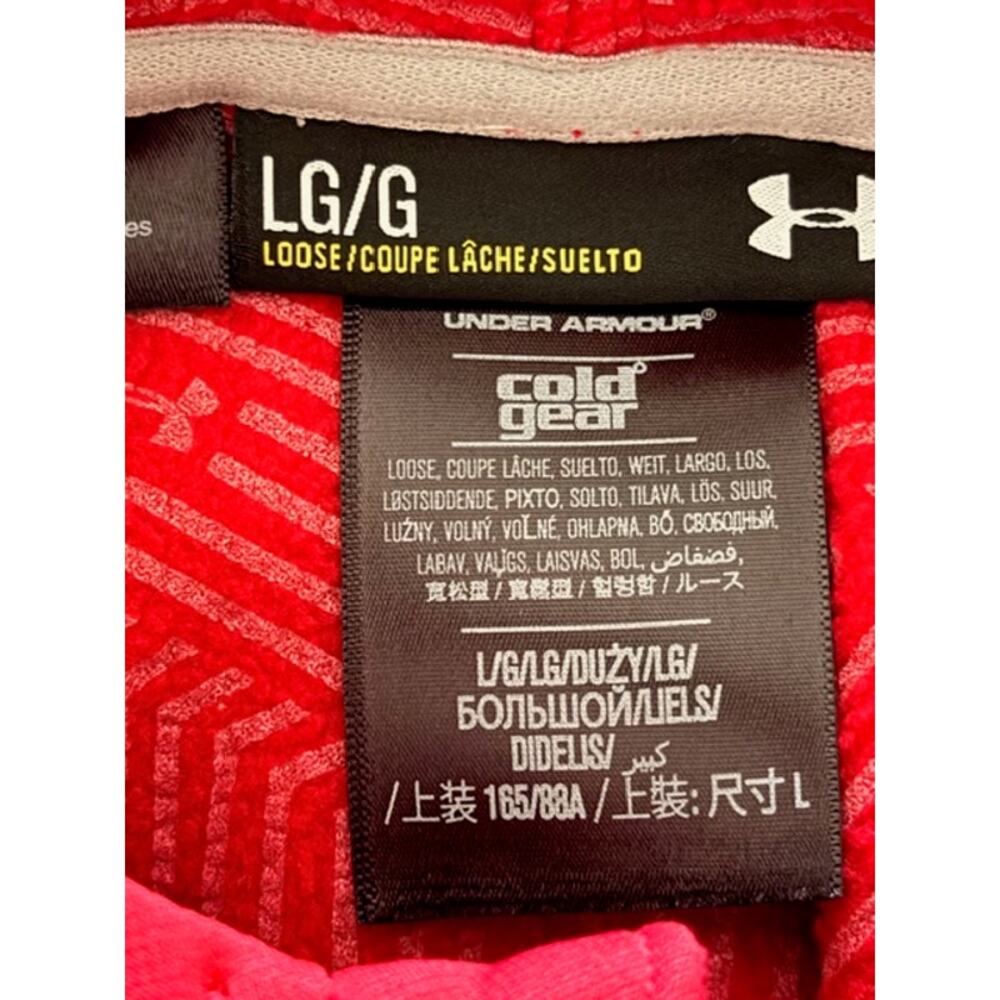 Under Armour ColdGear Fleece Hoodie – Women’s Large – Red - Picture 4 of 6